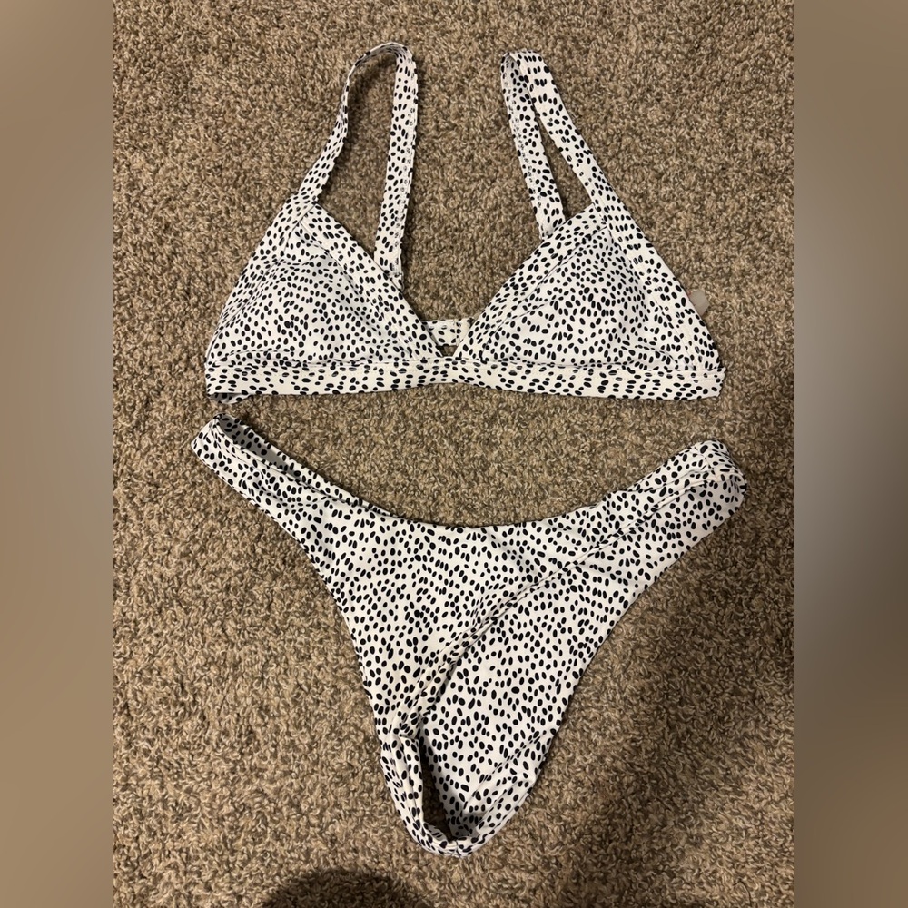 SHEIN Black and White Polka Dot Bikini